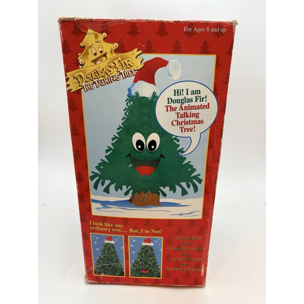 Douglas Fir The Talking Christmas Tree Animated Mouth Eyes Motion Activated 1996